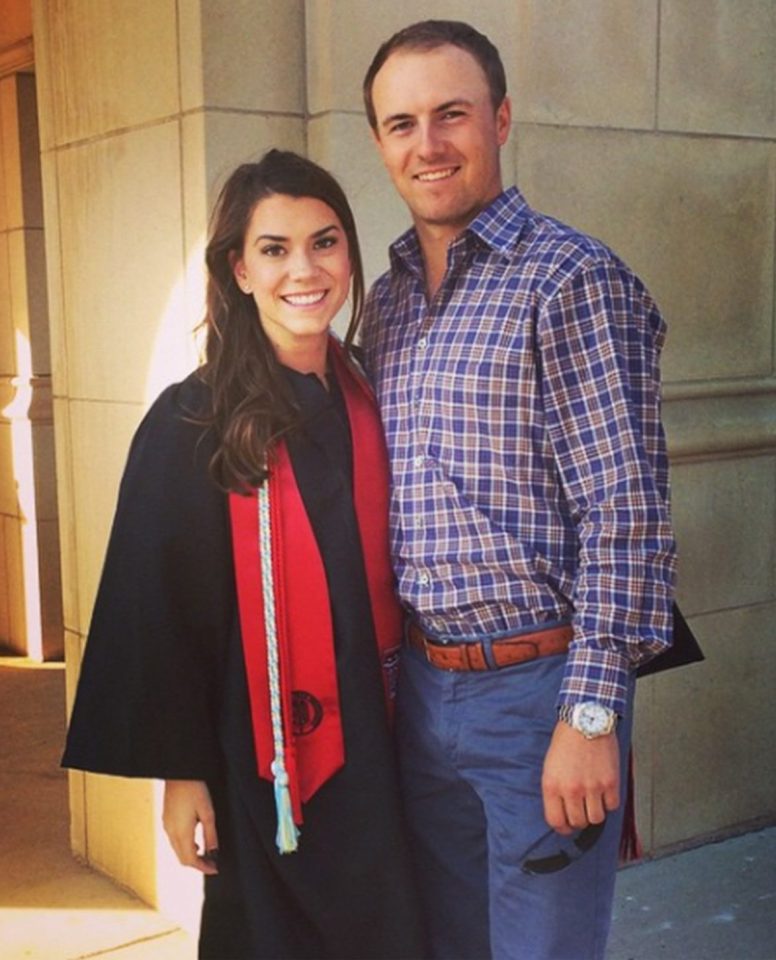  Annie poses with boyfriend Jordan after graduating