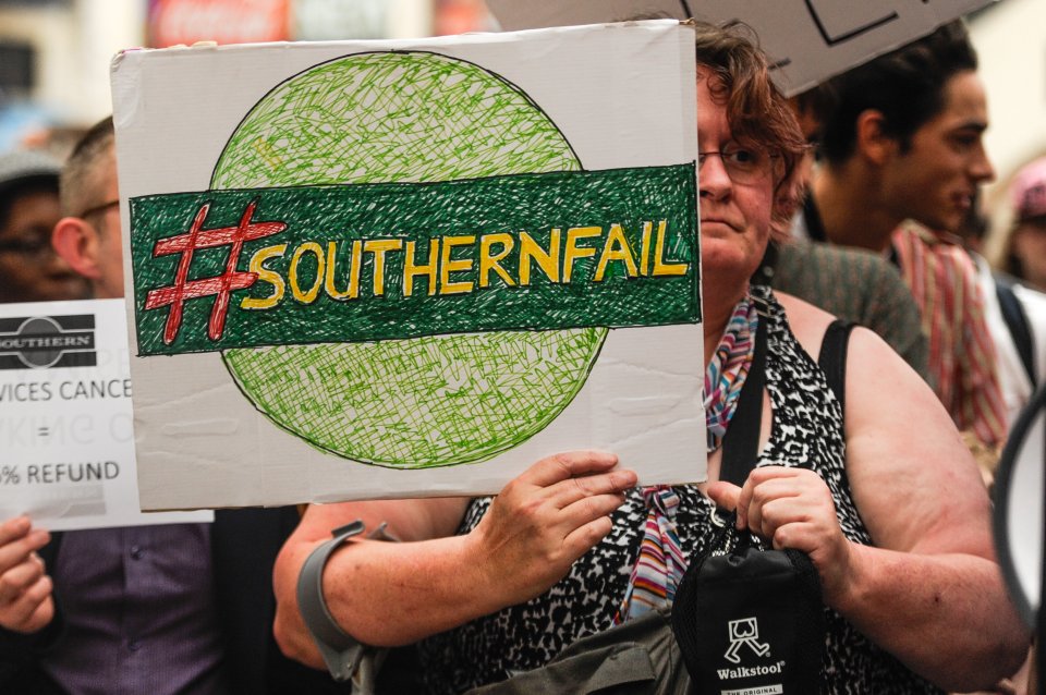  Activists took part in a protest against Southern Rail earlier this month