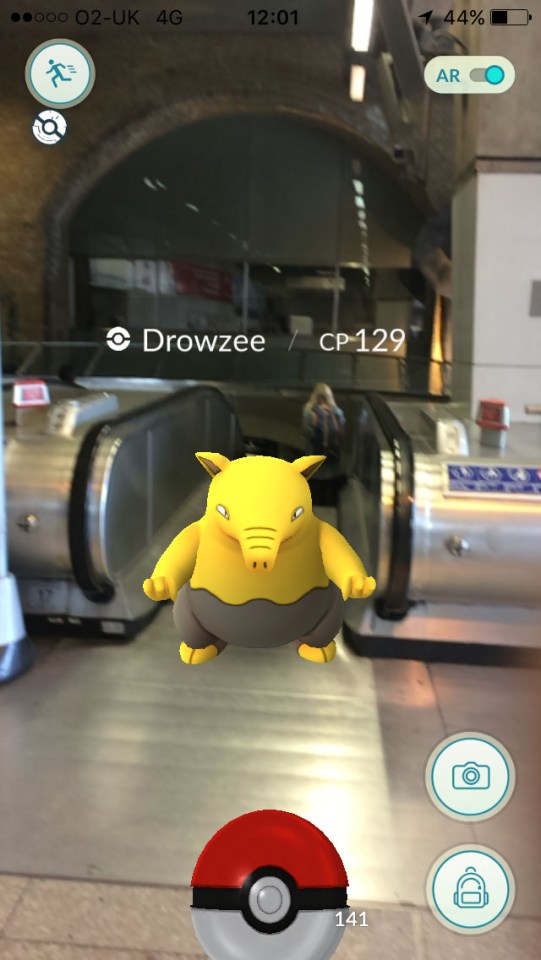  Drowzee at Waterloo Station escalators