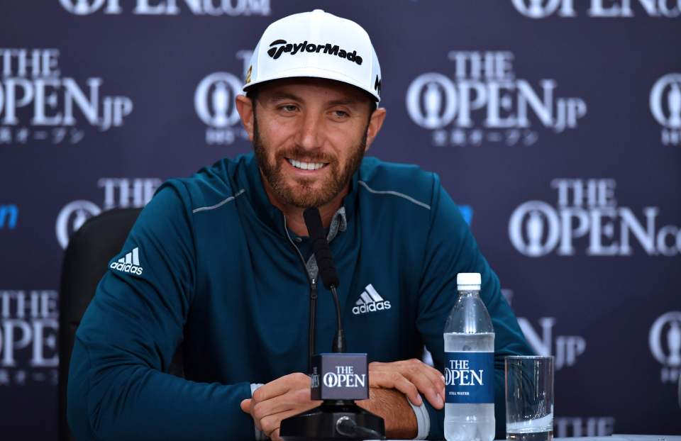  US golfer Dustin Johnson is favourite with many bookies