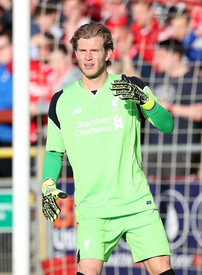  Loris Karius will challenge Simon Mignolet for a place between the sticks