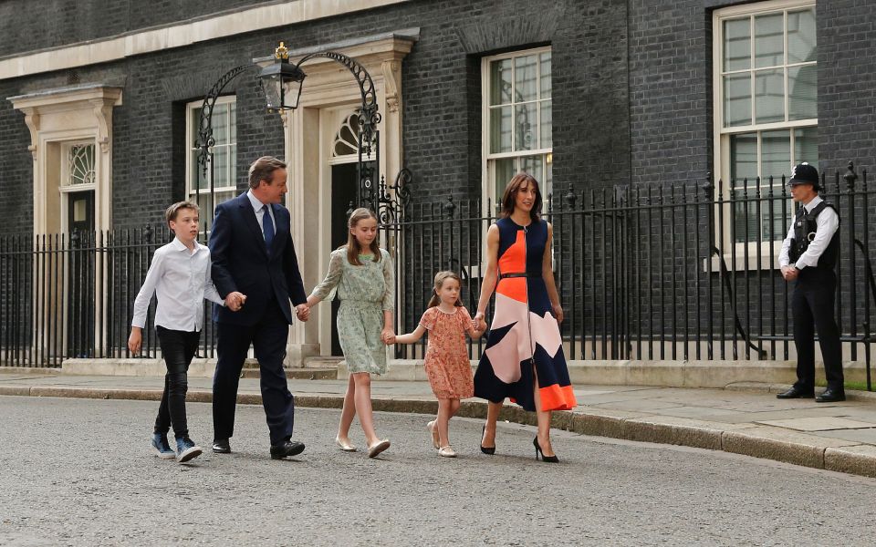  Cameron family leaving Downing Street yesterday