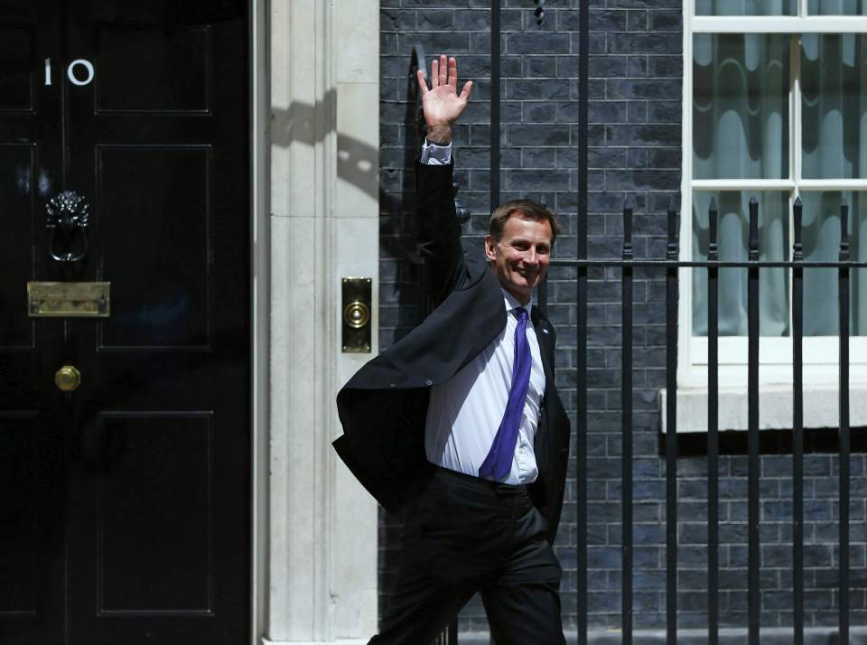  Jeremy Hunt was expected to be moved from his current role but is staying on as Health Secretary