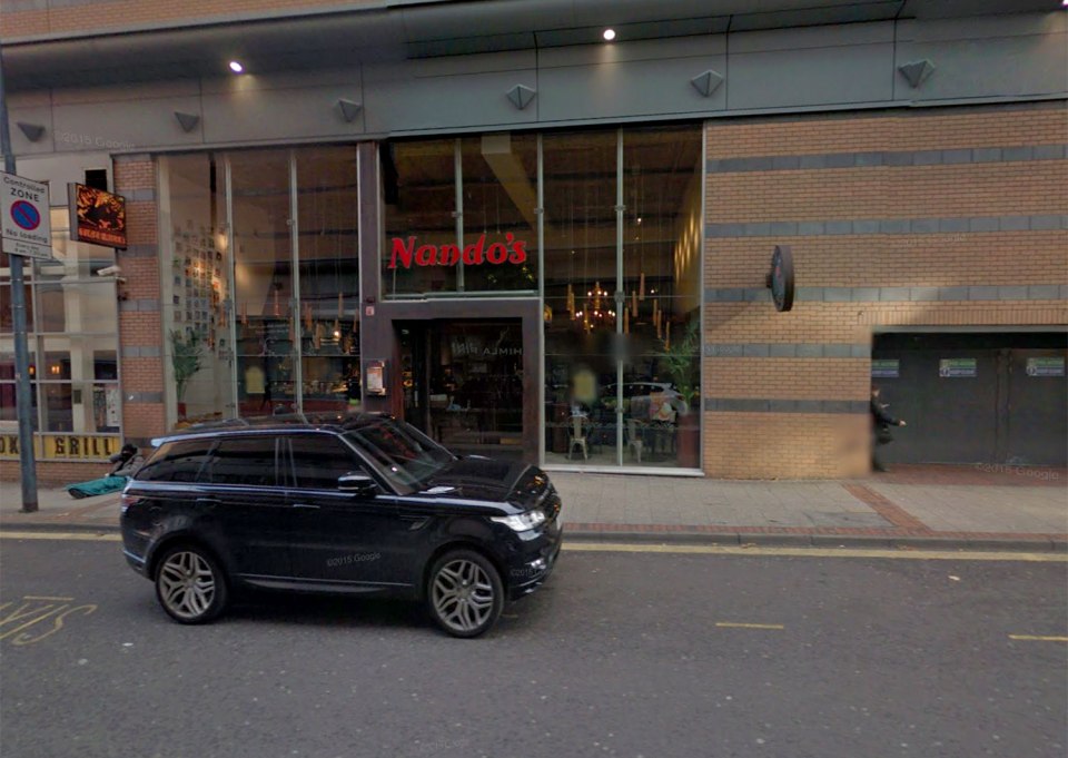  The teens were having a meal here at Nando's on Bishopgate Street, Birmingham