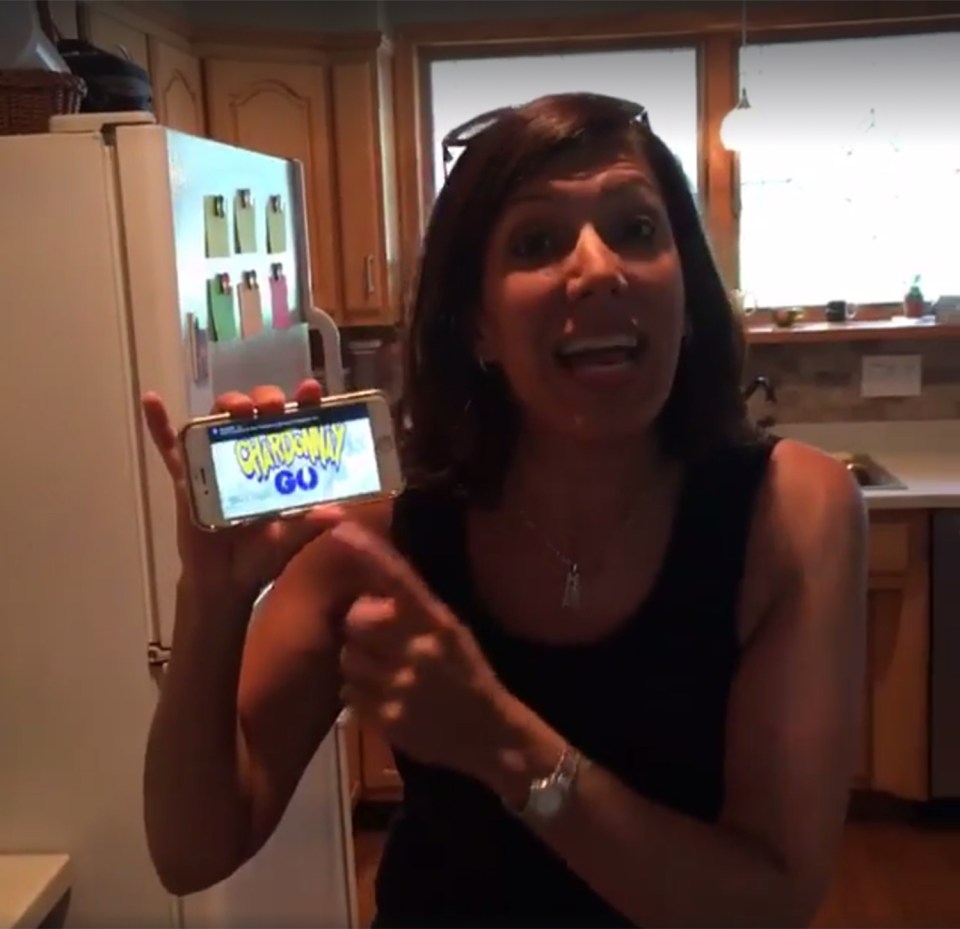  Dena shows off her joke app