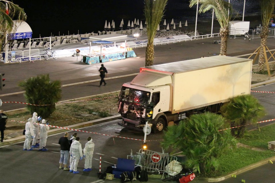  The truck ploughed into a crowd of people who were celebrating Bastille Day on the promenade in Nice