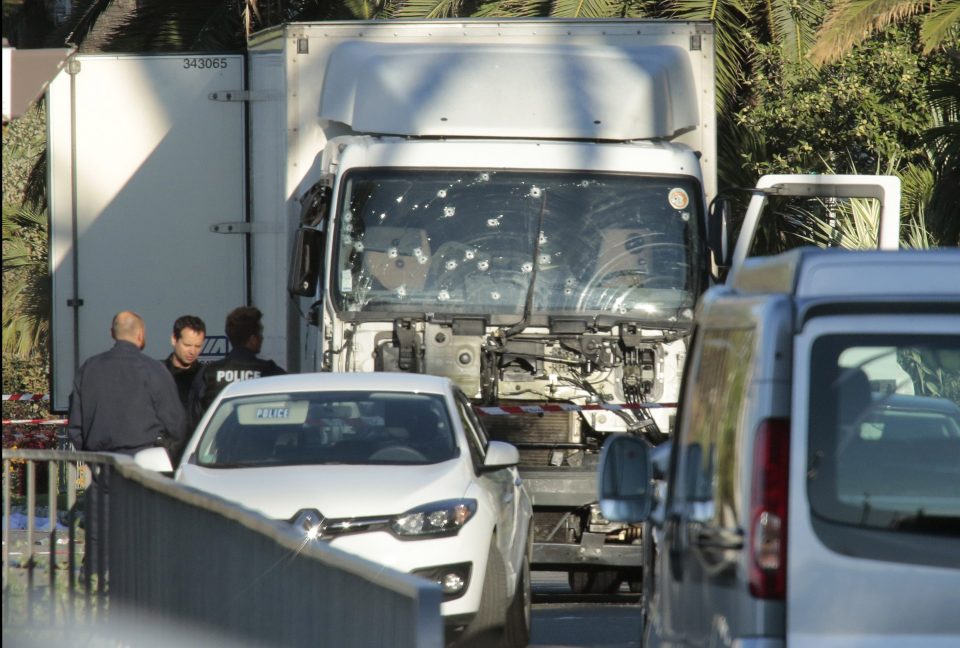  A gunman behind the wheel of a van ploughed into innocent people in Nice