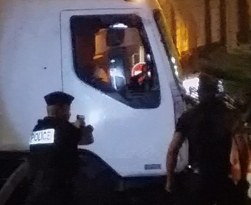  Brave police shoot the driver of the lorry who had just killed scores of revellers at a Bastille Day celebration in Nice