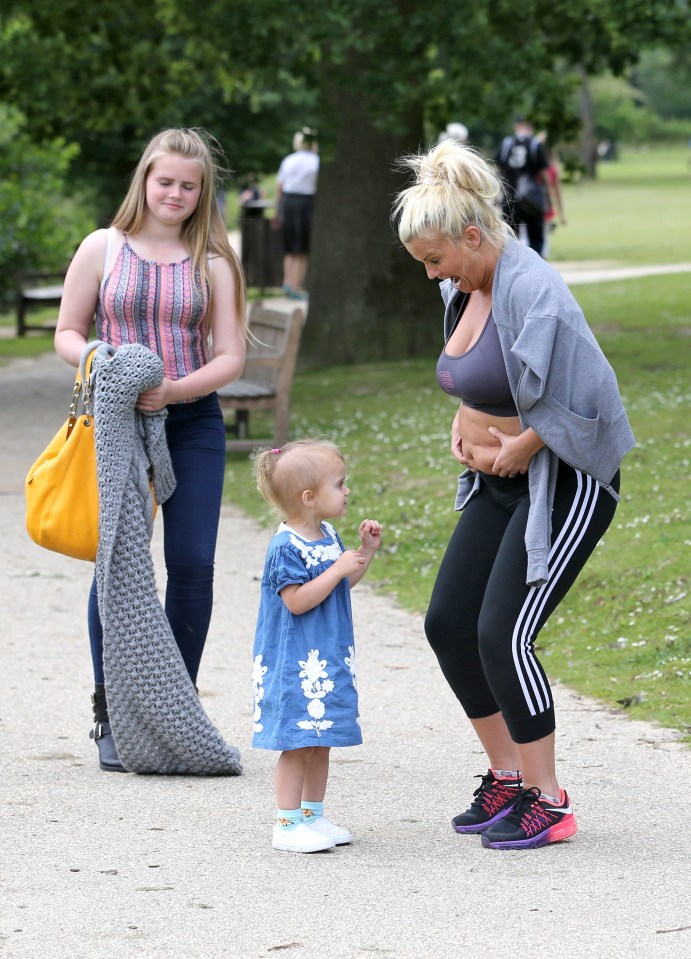 Kerry was joined by two of her children Lilly Sue and Dylan-Jorge Rose