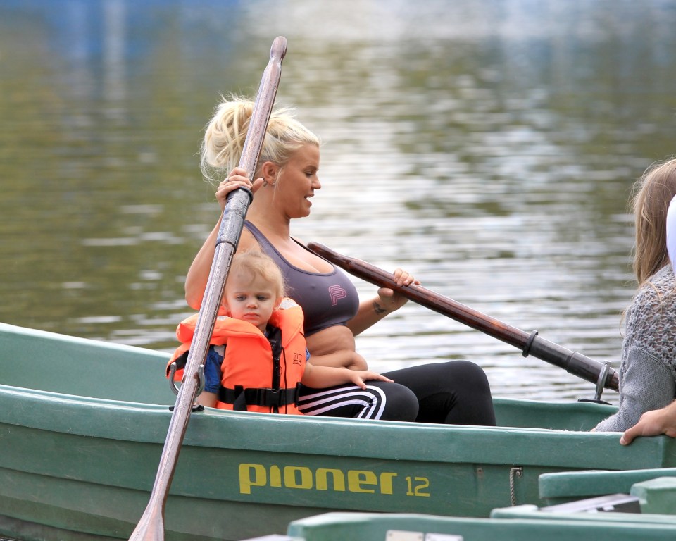 Little DJ was wearing a life jacket for the outing