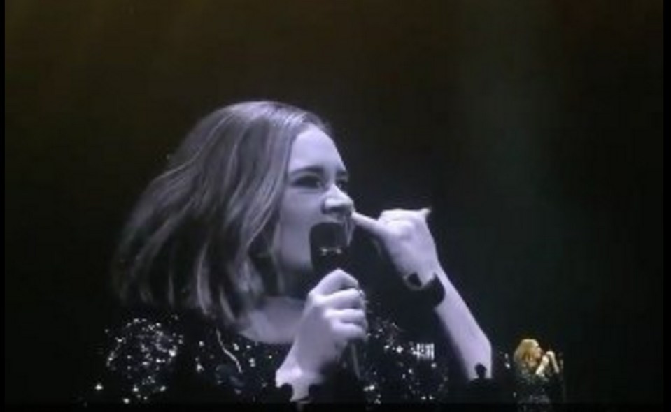  Rolling and flicking in the deep ... Adele reveals nose-picking habit to thousands of US fans