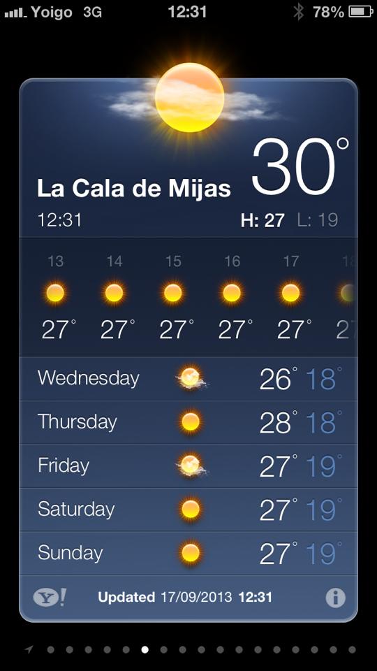  Mrs Whitehurst wrote the bragging caption 'Hot hot hot' on this post showing the balmy 30C weather in La Cala de Mijas