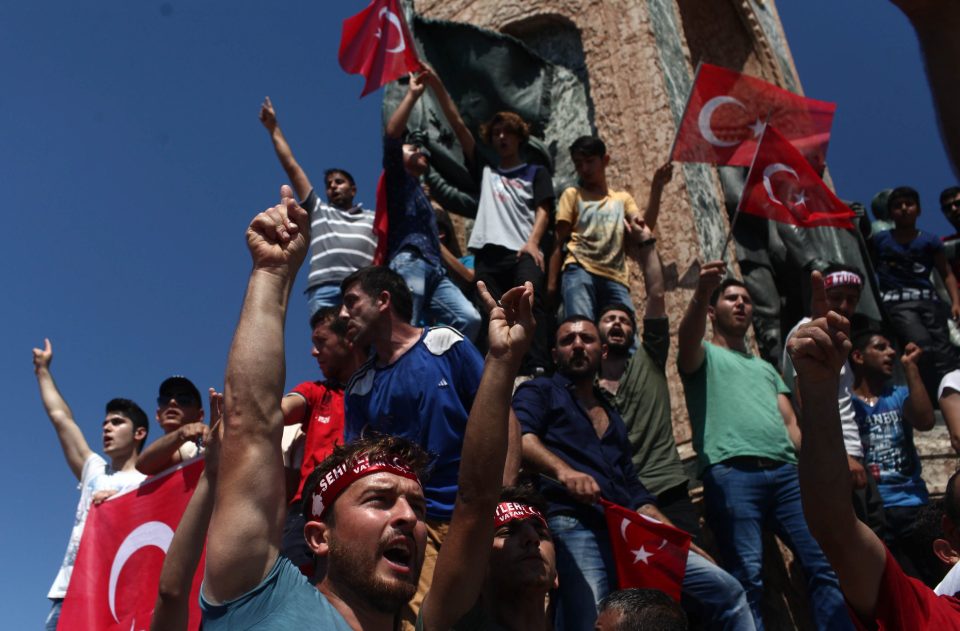  Turkish people went out in support of their president