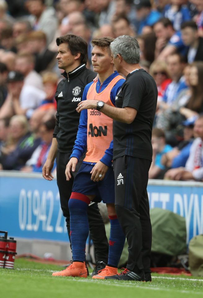  Jose Mourinho gives Varela instructions at United's 2-0 friendly win against Wigan last week