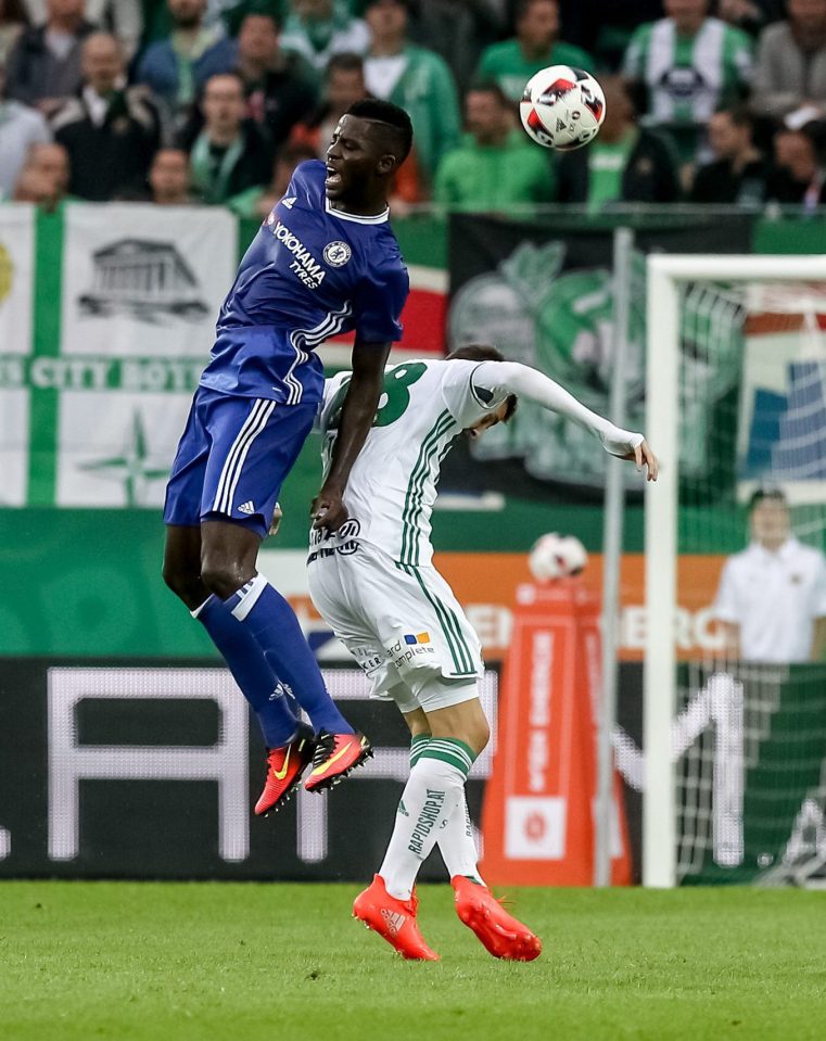  Papy Djilobodji outjumps Vienna star Tamas Szanto in the warm-up contest