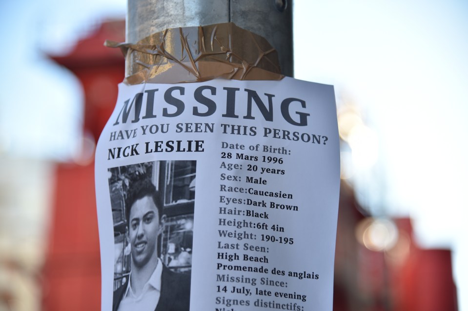  People are still searching for missing loved ones and friends - Nick Leslie, of Berkeley University in California, was still unaccounted for