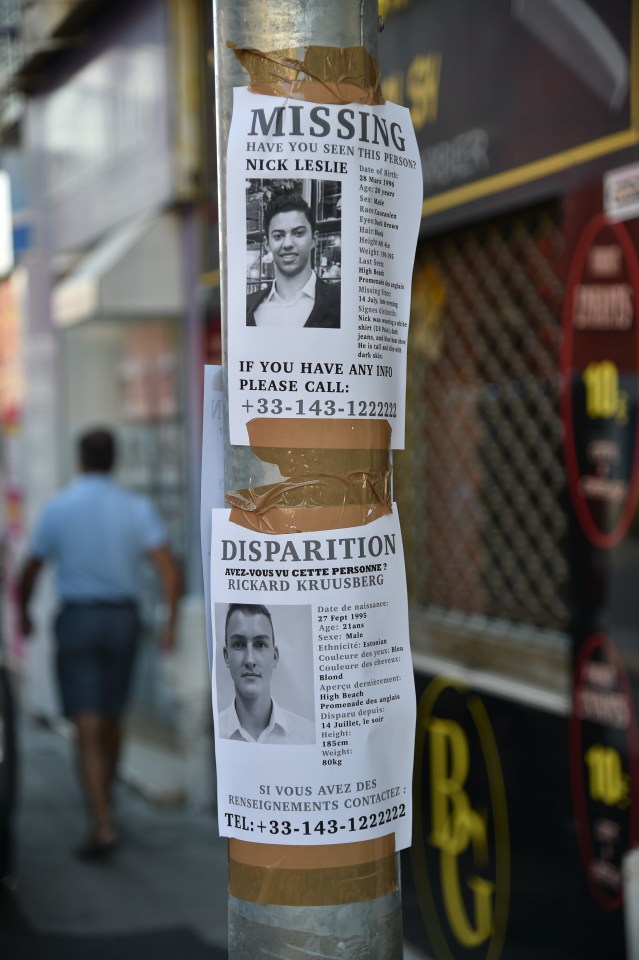  The attack was three days ago and people are still missing. Posters have been fixed along the promenade as people hope for information