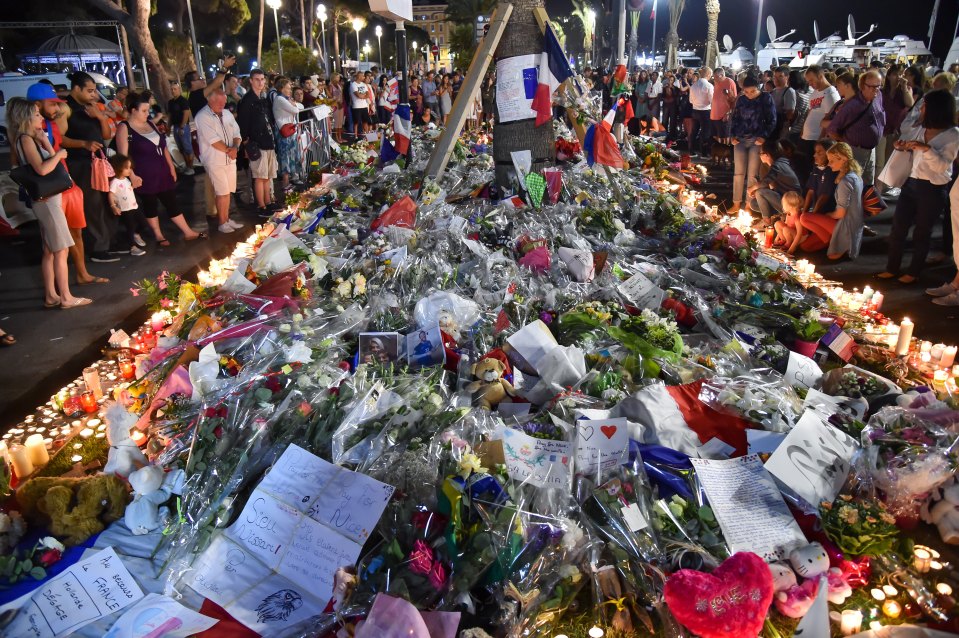  Tributes continue to be left on Promenade des Anglais in memory of the people killed