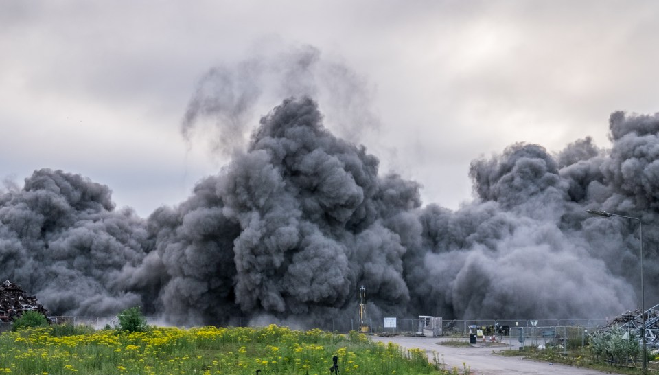  The demolition followed the tragedy at the plant last March with left 5 dead