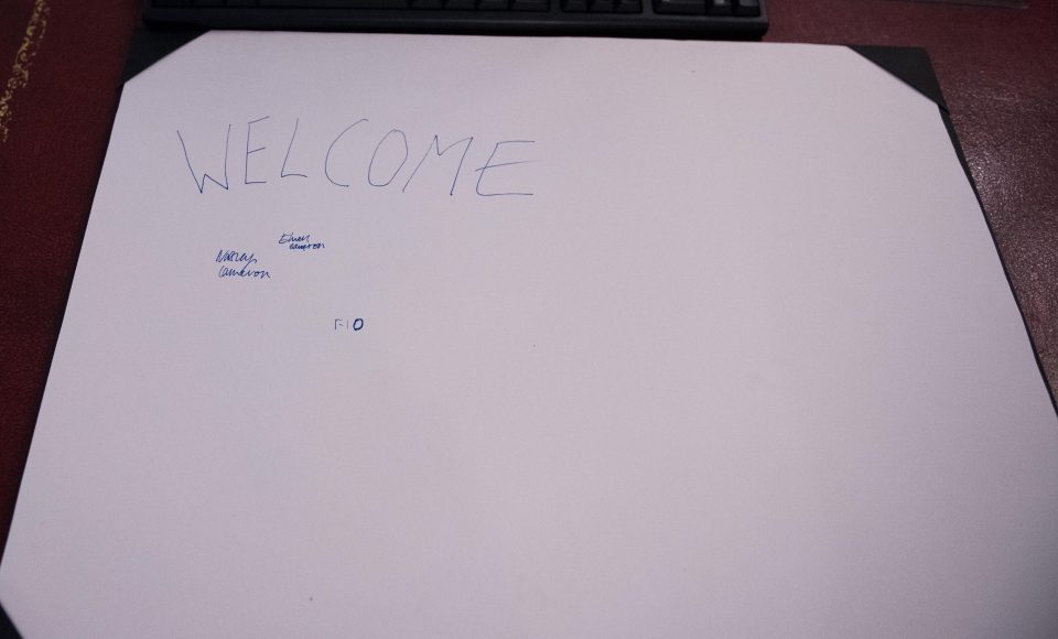 The welcome note left for Theresa May at No10 by David Cameron's children