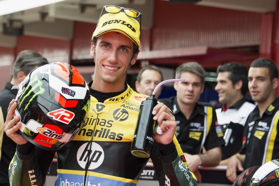  Rins looked a lot happier after the qualifying round