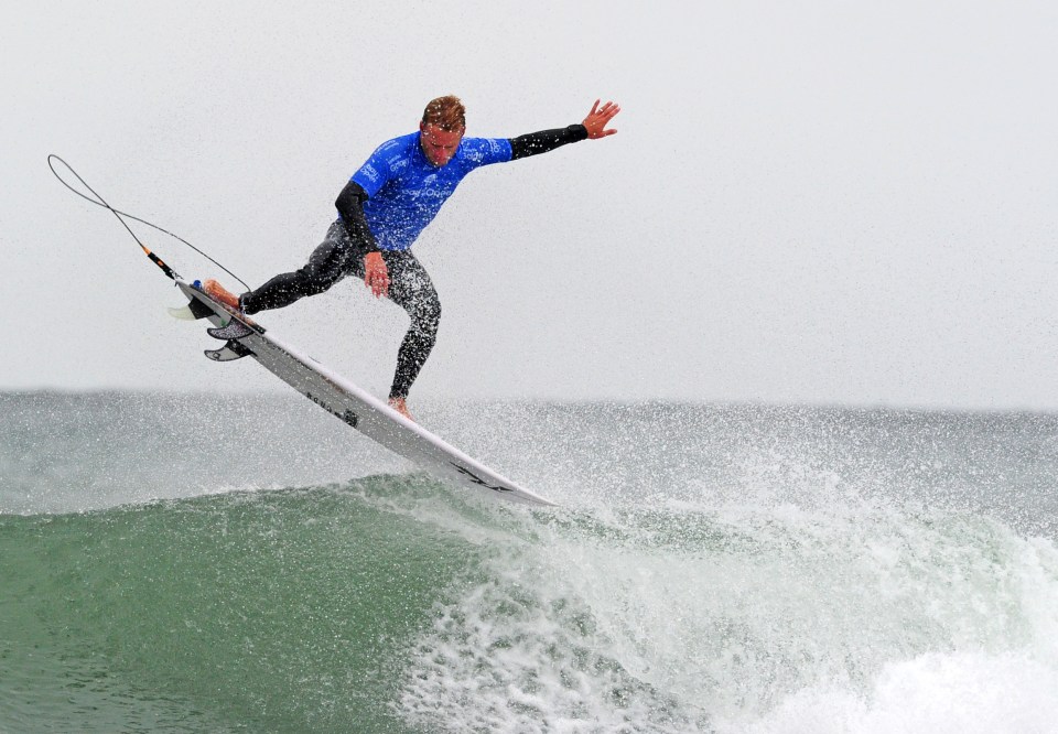  Mick Fanning surfs to victory in the J-Bay Open in South Africa.