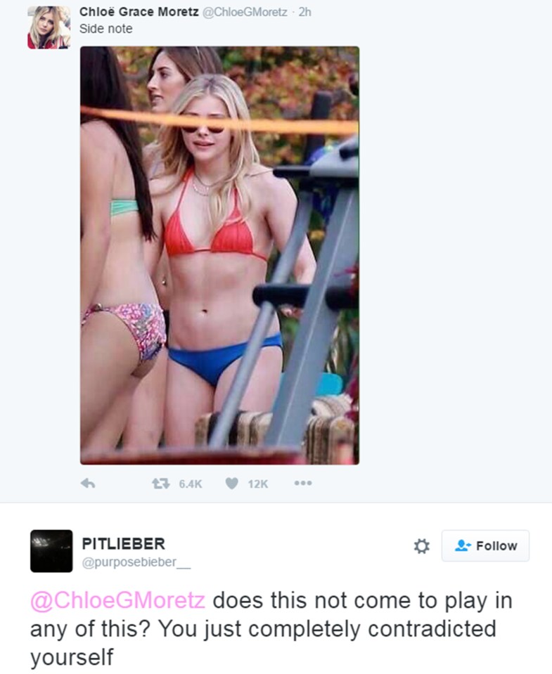  But one fan slammed her for then posting a bikini pic after her rant