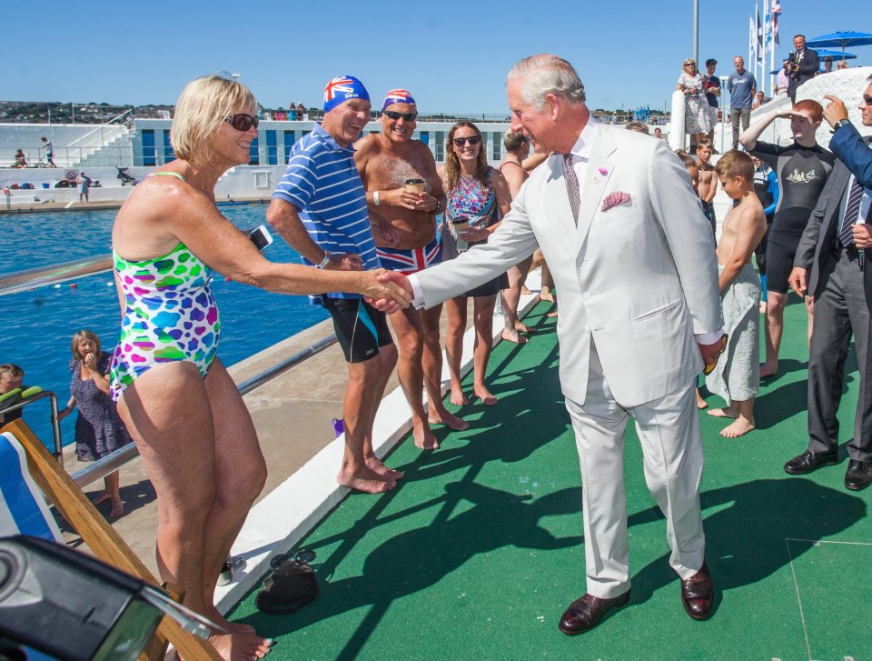  The pool visited by the Prince was damaged by storms in 2014