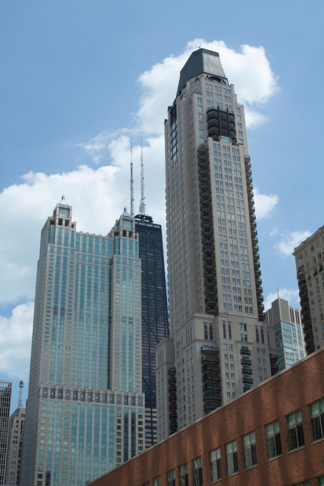  The 60-floor building (right) is one of the city's ultra-luxury five-star hotels