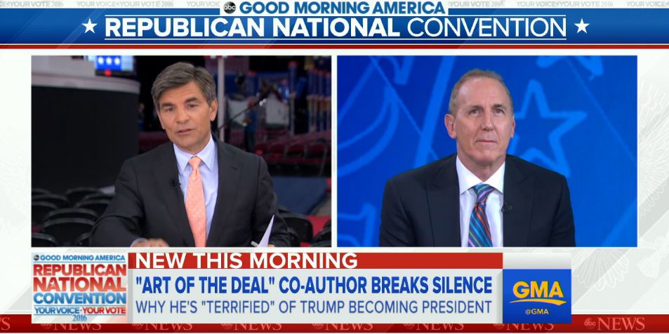  Schwartz appeared on ABC on Monday in the US, and said he had been having sleepless nights since Trump entered the race for the White House