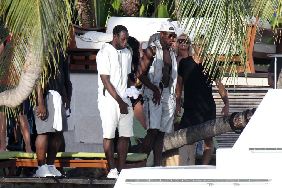 Pogba was joined by Everton forward Romelu Lukaku on holiday in Florida