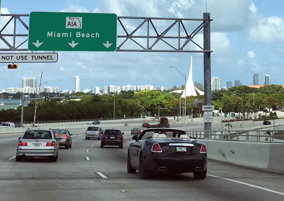 The Juventus midfielder went for a cruise with friends around the streets of Miami