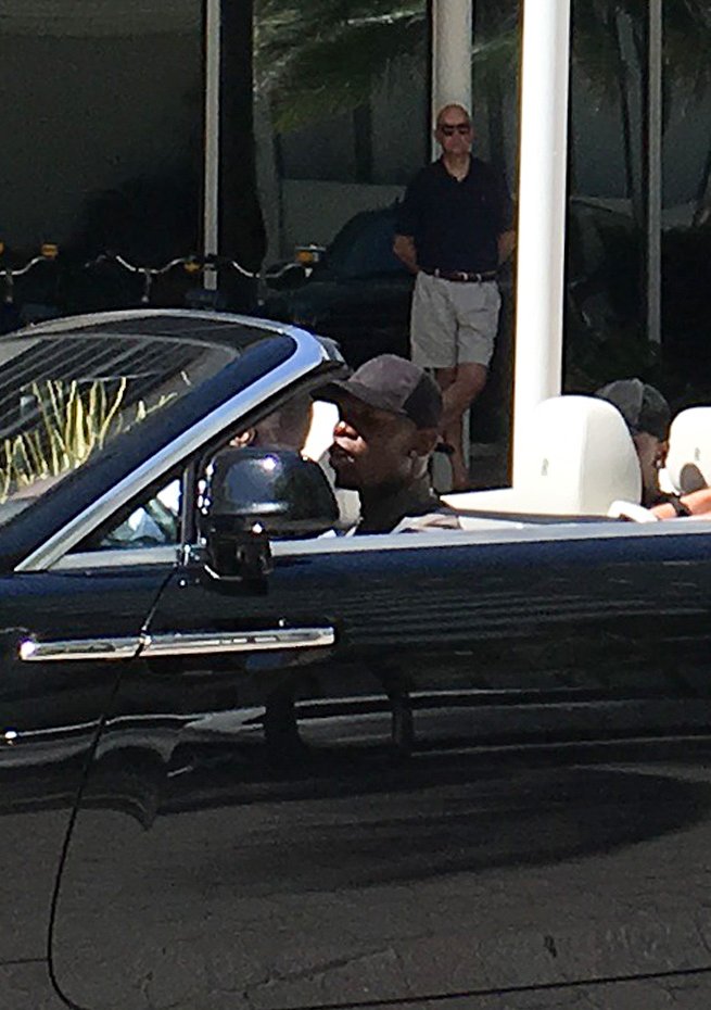 Pogba behind the wheel of a Rolls Royce while on holiday in Miami