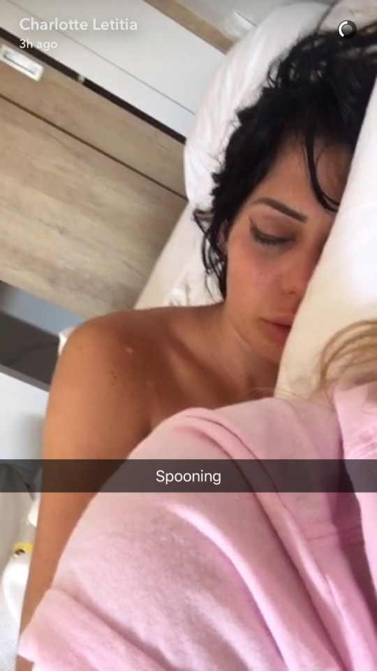  Charlotte shared a Snapchat of herself "spooning" Chloe