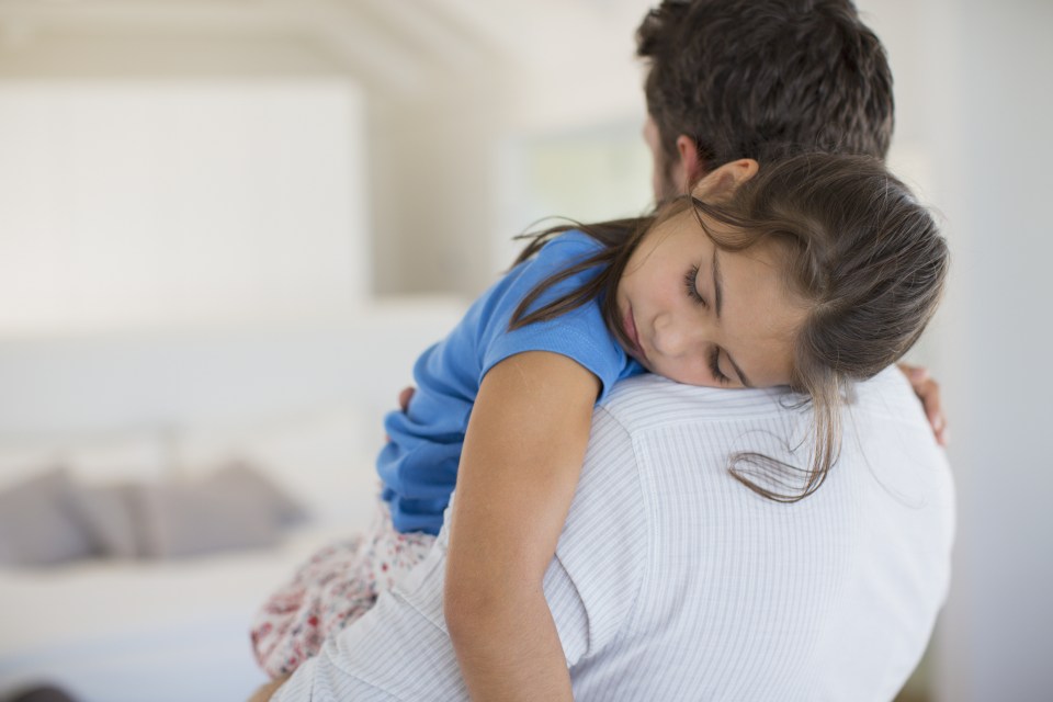 An early bedtime can help boost children's happiness and general mood (Picture posed by model)