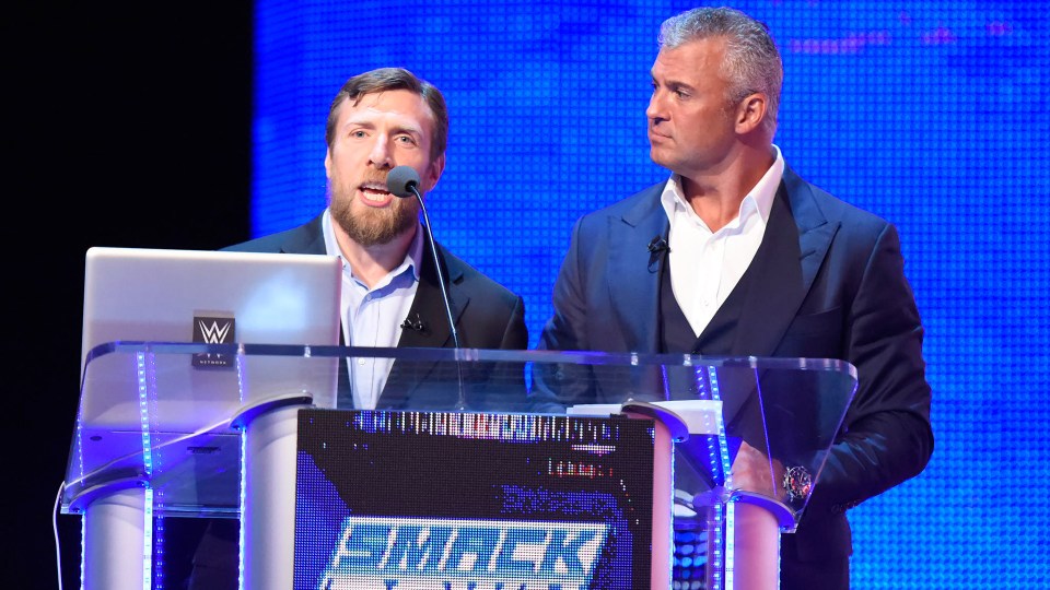  Daniel Bryan, left, was appointed Smackdown Live general manager by Shane McMahon, right, three months ago