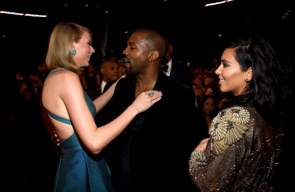  Taylor, Kanye and Kim were pals at the 2015 Grammys, but things were less friendly this year