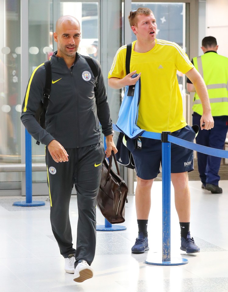 One Manchester City fan cannot believe his luck at getting the Spaniard's autograph