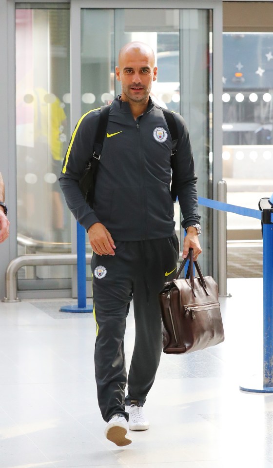 Pep Guardiola looked relaxed ahead of his speedy return to his former club