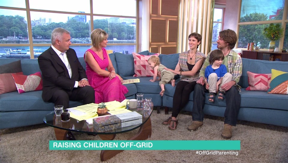  Their children clambered all over the This Morning sofa