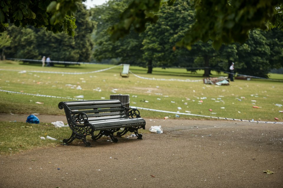  The clean up operation began today as a police cordon remained in place