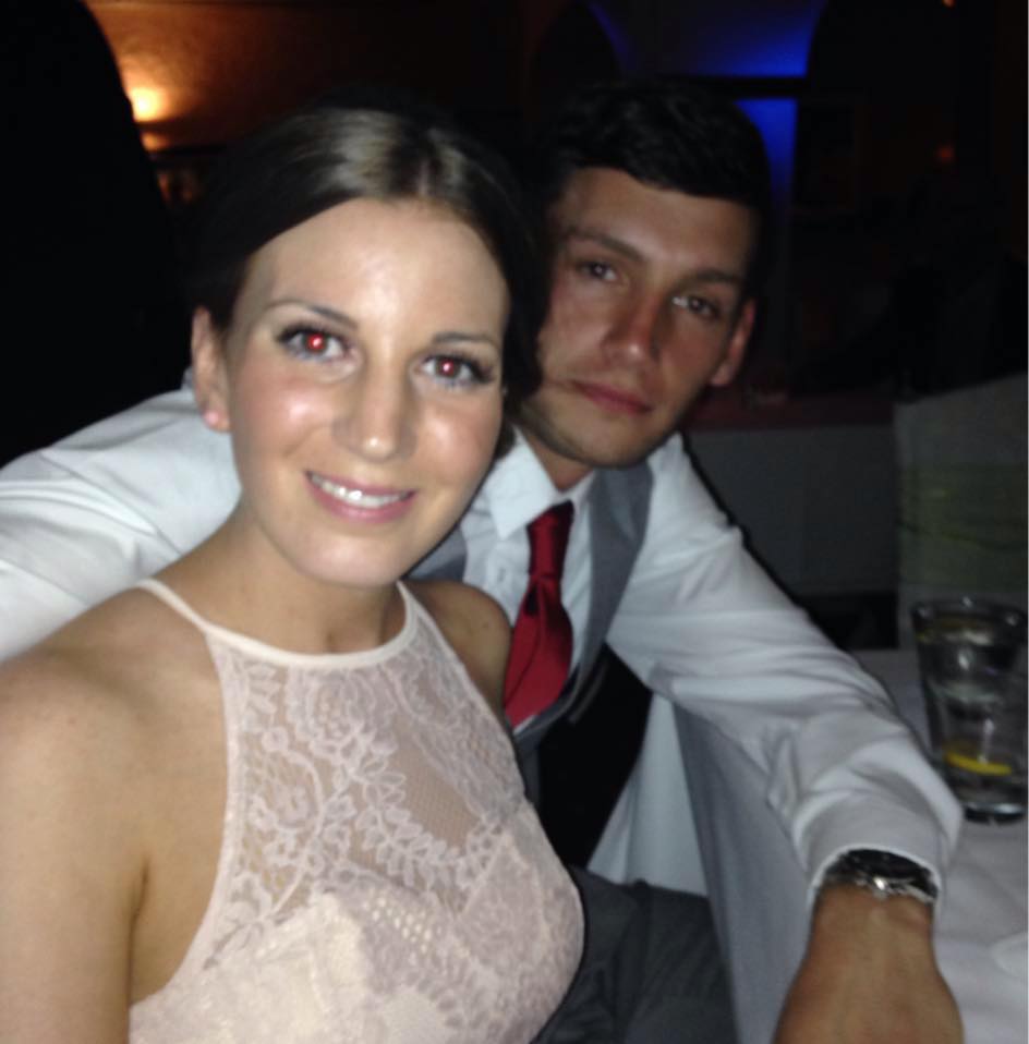 Cpl Hoole pictured with his fiancee Rachel