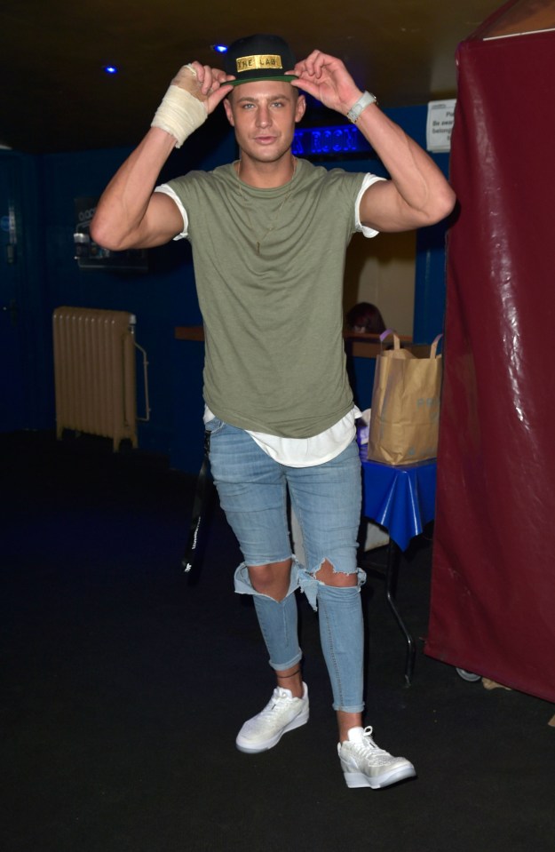  Scotty T was right back to work with his Geordie Shore cast mates as he continues to recover from a car crash injury