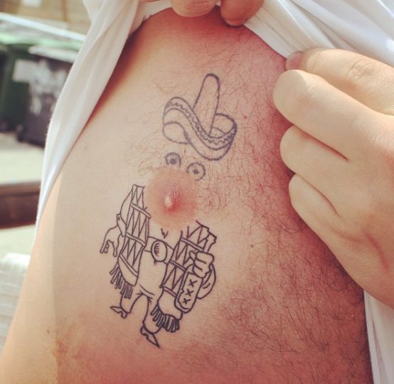  One guy opted for this funny nipple design