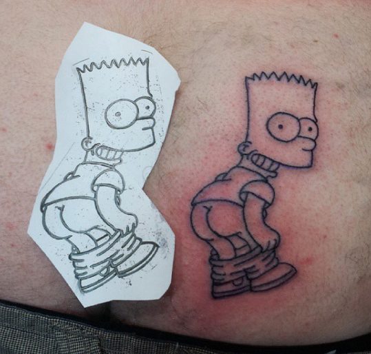  Fancy having Bart Simpson doodled on your bum?