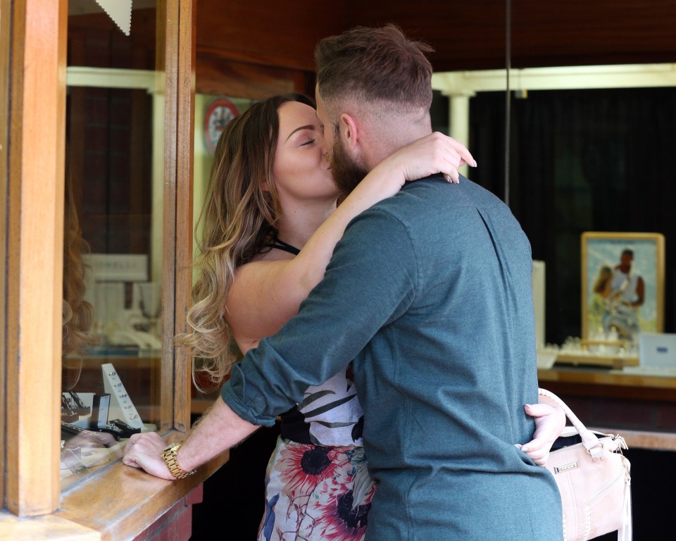  The former Big Brother star and her PE teacher beau couldn’t keep their hands off each other as they looked at a variety of sparklers while shopping in Scunthorpe, Lincolnshire