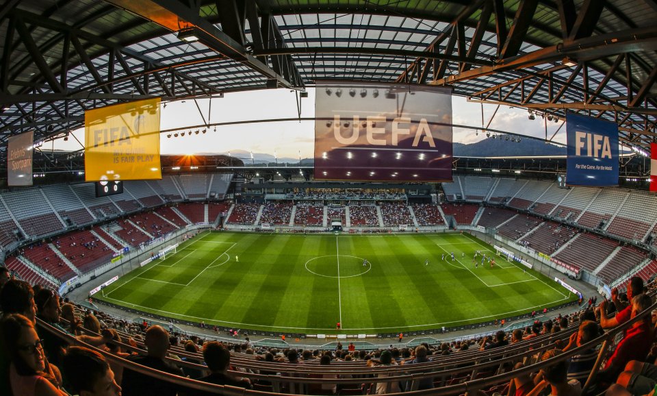  The Worthesee Stadion in Klagenfurt was disappointingly empty for the visit or Chelsea