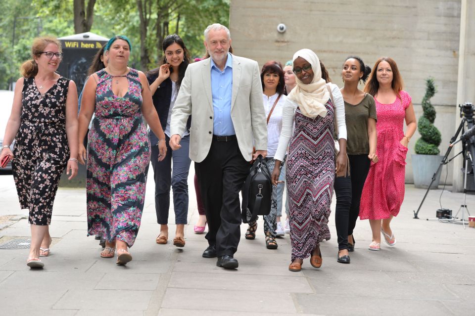  Jeremy Corbyn arrives to launch his Labour leadership campaign this morning