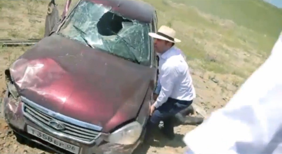  Witnesses immediately rushed over to help pull the car off the man who tried to overtake the wedding convoy