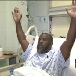  Speaking from his hospital bed while showing how he held his hands up, Kinsey said told of his shock that the officer opened fire on him